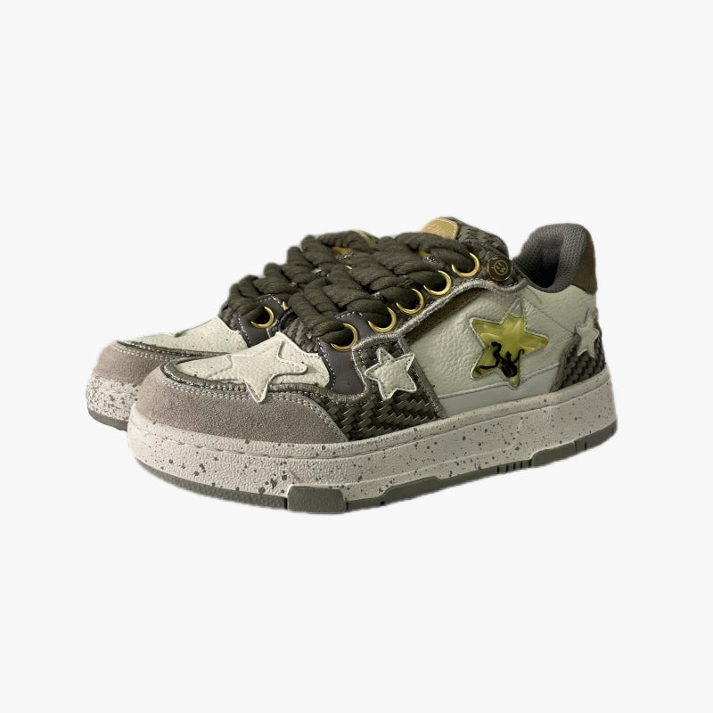 Women's & Men's West Lake Tea Star National Fashion Niche Sneakers