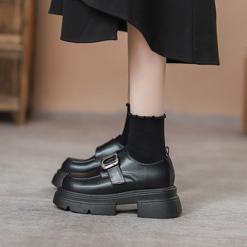 Women's British Style Spring Slip-on Thick Bottom Loafers