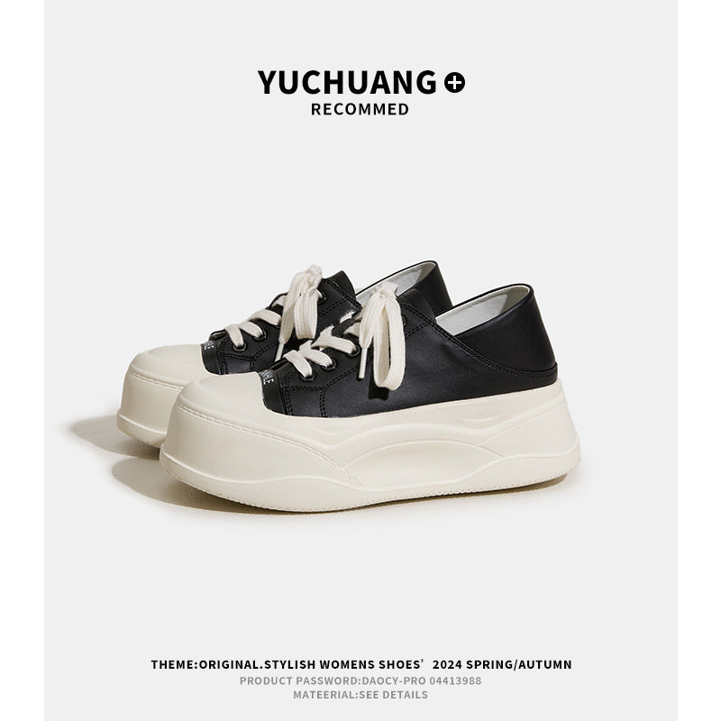 Women's Invisible Height Increasing White Simple Cute Wild Two-way Platform Women's Sports Shoes