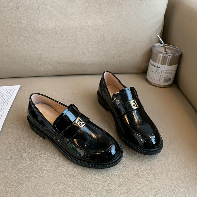 Women's Spring Slip-on Chunky Fat Feet Wide Loafers