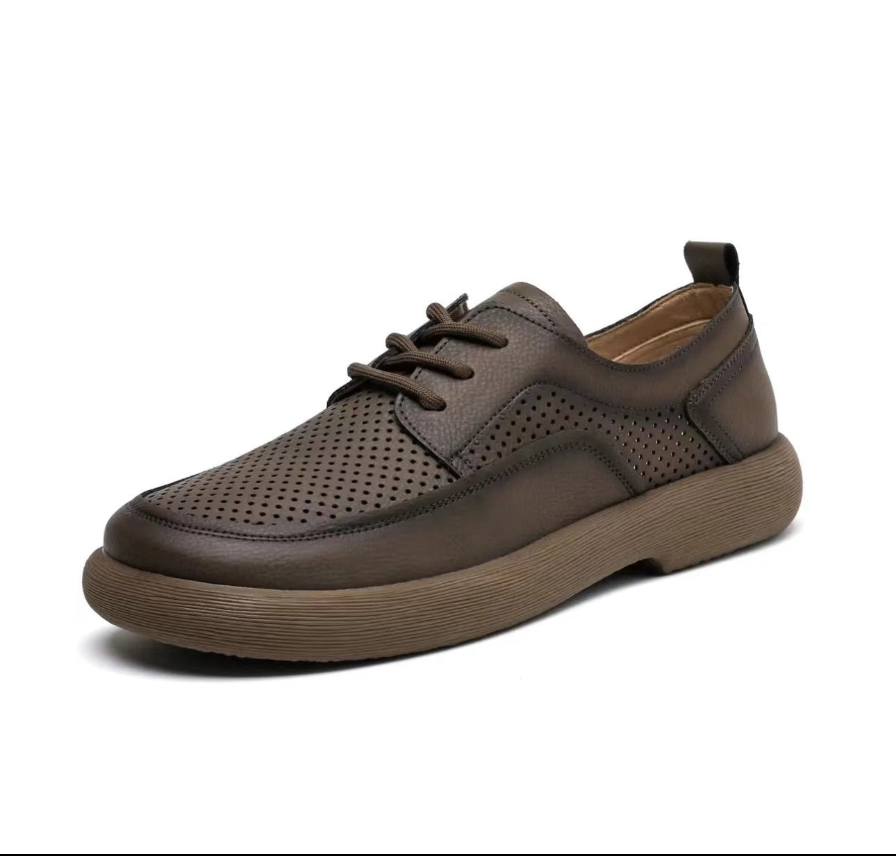 Men's Hollow Summer Genuine Breathable Trendy Platform Sandals
