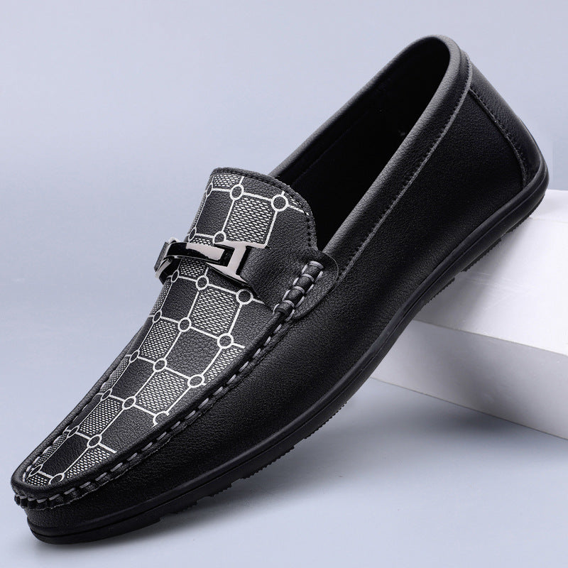 Men's Plus Size Summer Pedal Plaid Comfortable Loafers