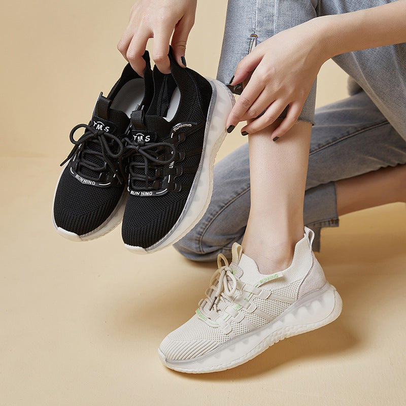 Women's Woven Durable Light Running Mesh Breathable Sneakers