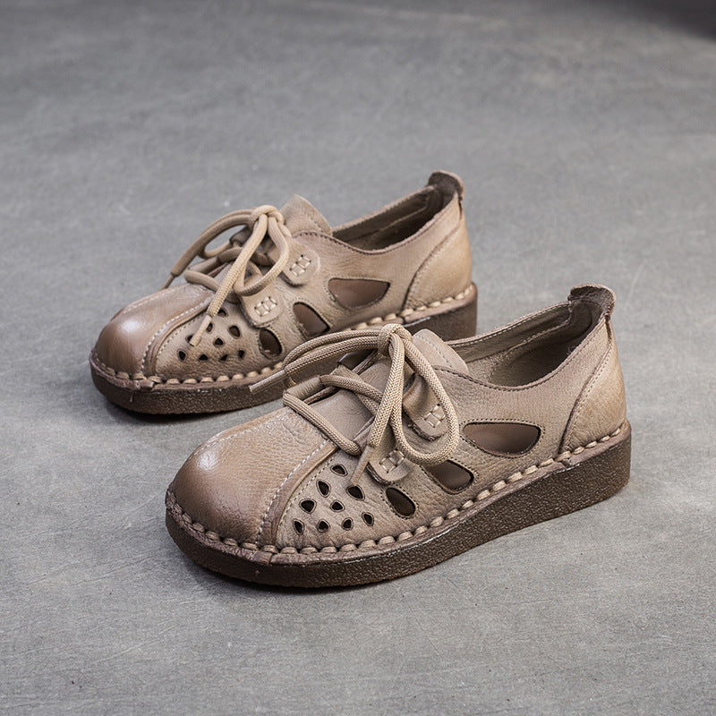 Women's First Layer Cowhide Hollow Comfort Breathable Sandals