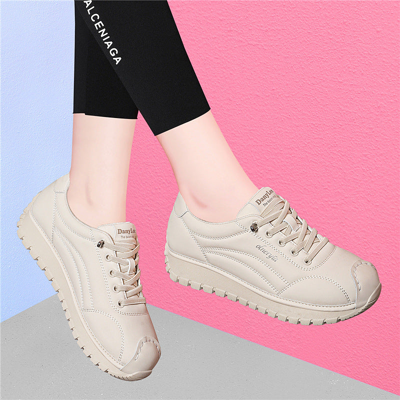 Women's Gold Silk Rabbit Spring Lightweight Comfortable Sneakers