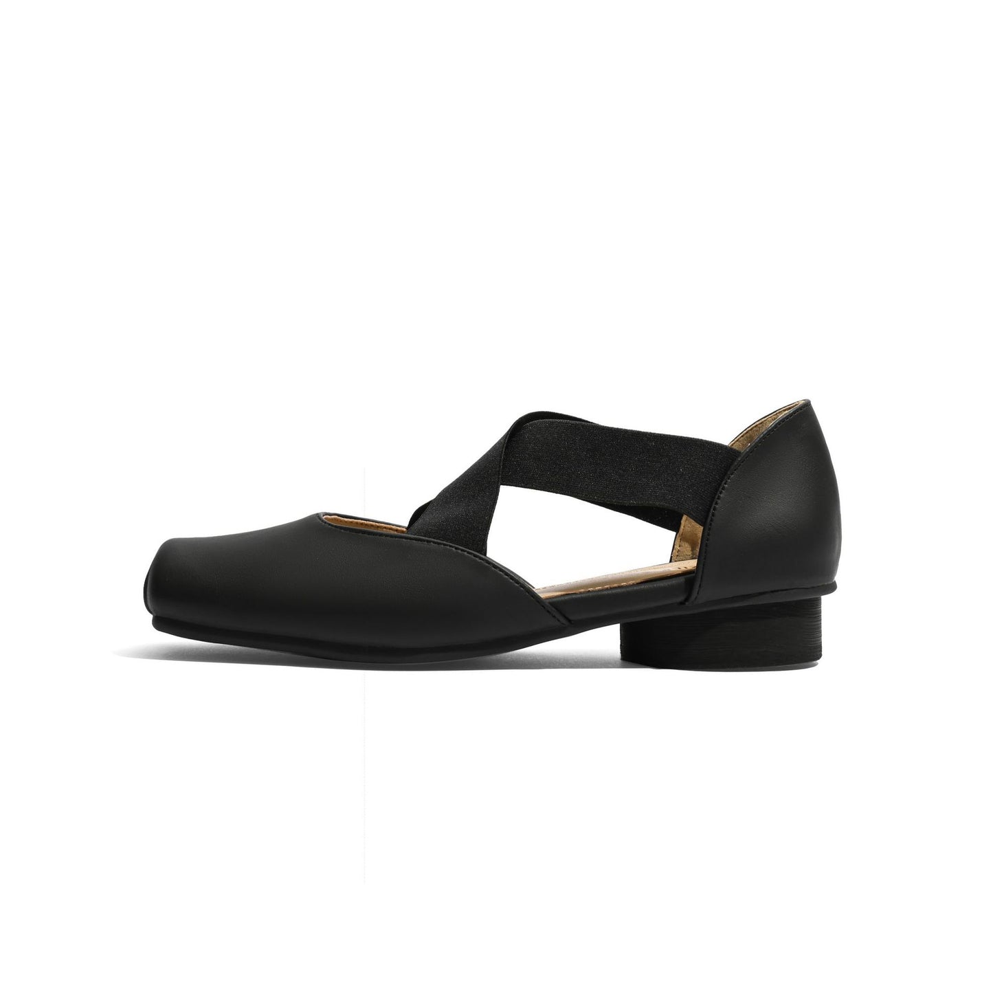 Women's Ballet Hollowed Summer Wear Retro Style Square Heels