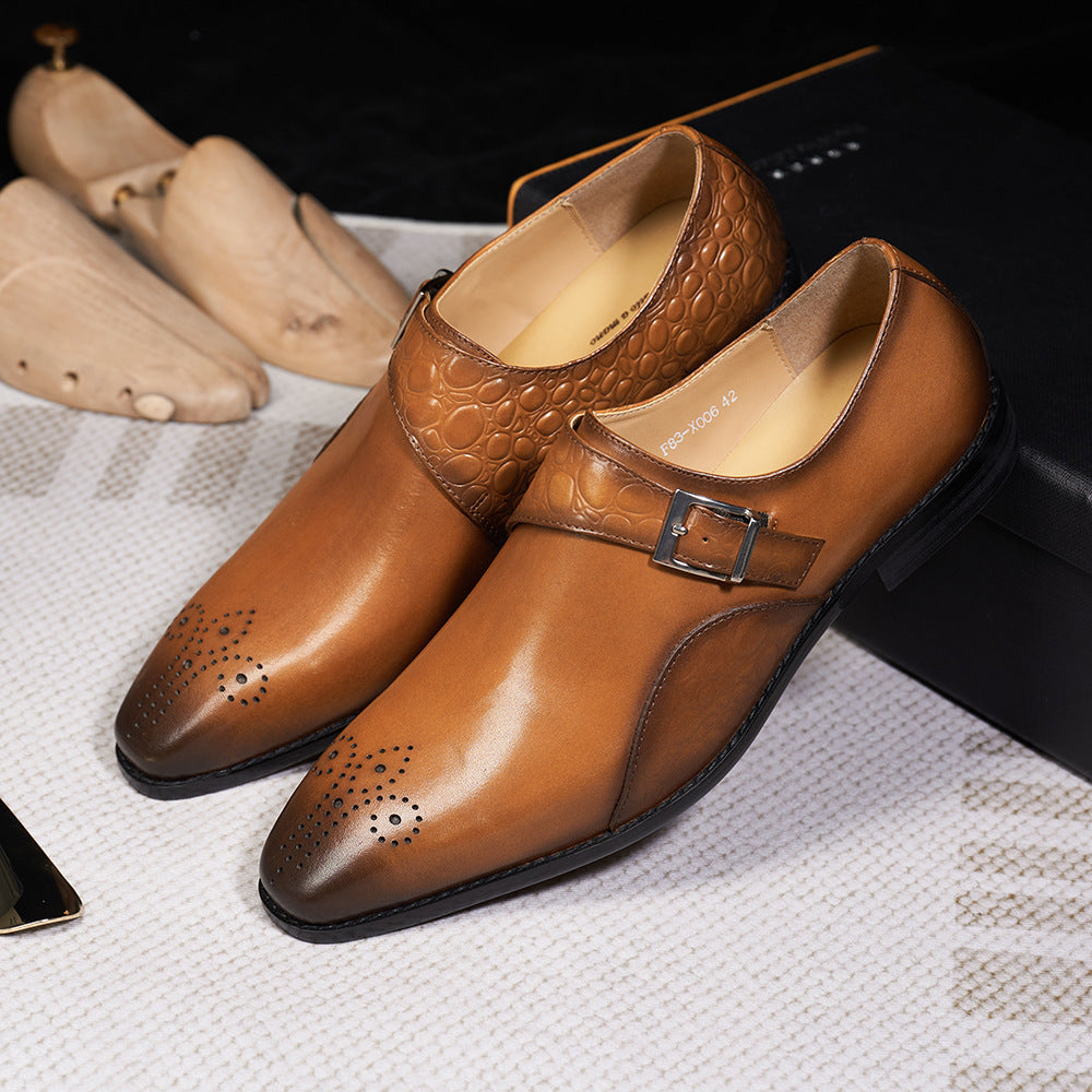 Men's Genuine Autumn Business Formal Wear British Style Leather Shoes