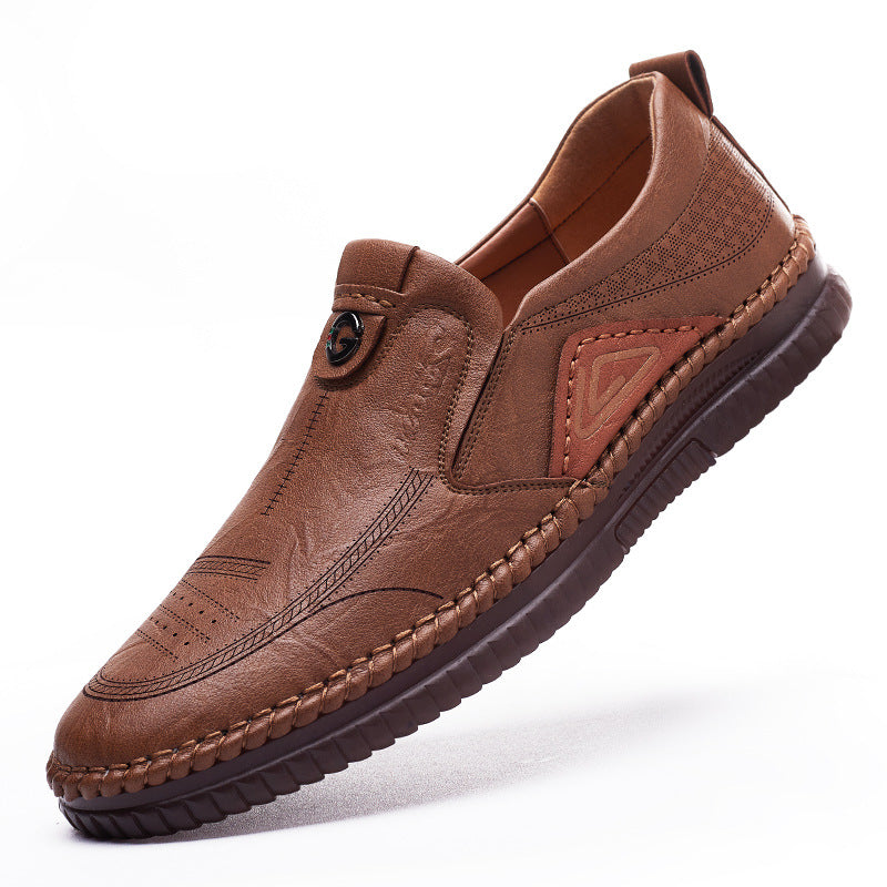 Men's Soft Tendon Bottom Genuine Breathable Leather Shoes