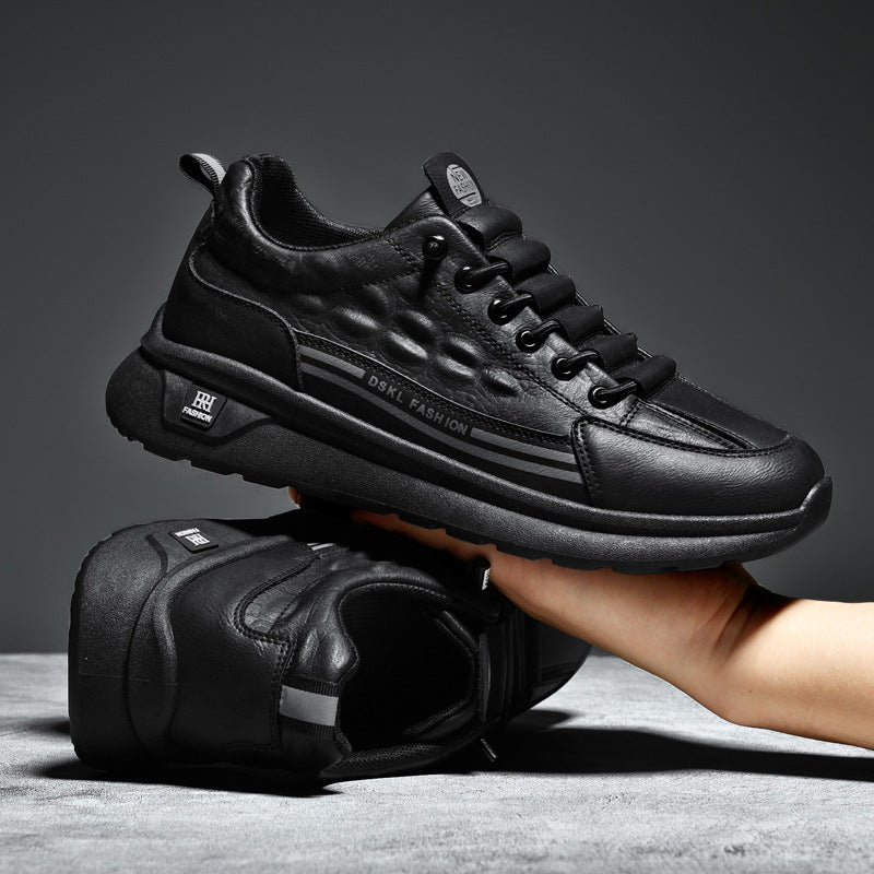 Men's Slouchy Charming Fashionable Platform Heightened Leather Shoes