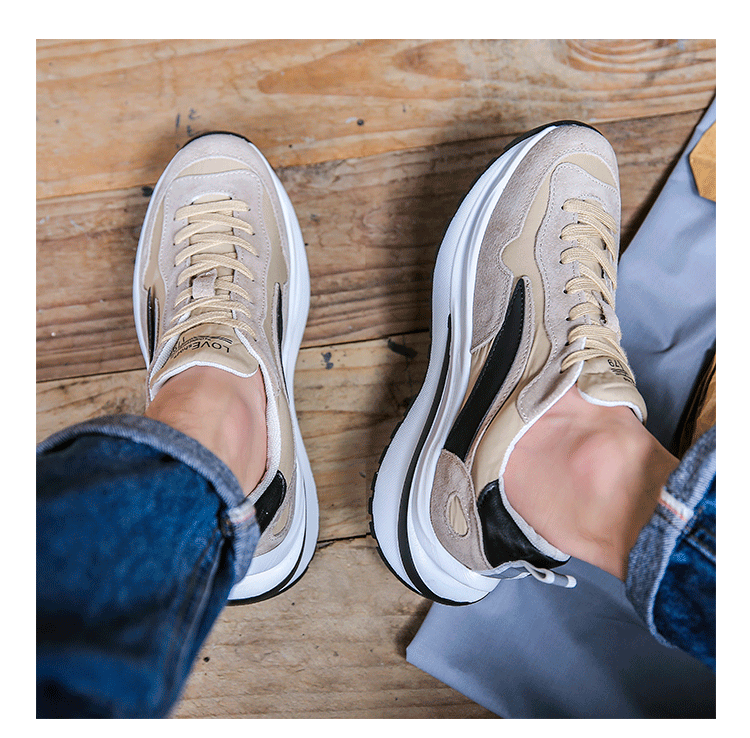 Men's Platform Dad Height Increasing Breathable Spring Sneakers