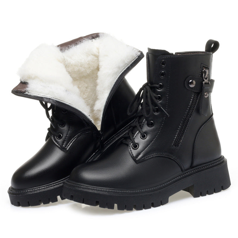 Women's Autumn Mid Platform Martin Booties Plus Boots