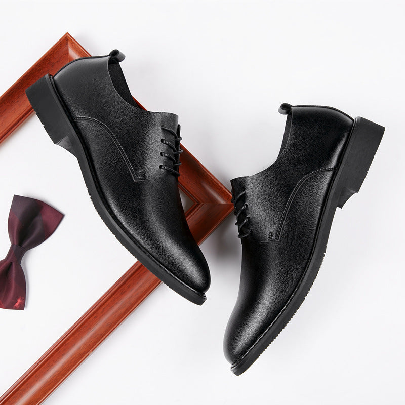 Men's Increasing Insole Formal Business Green Comfortable Soft Leather Shoes
