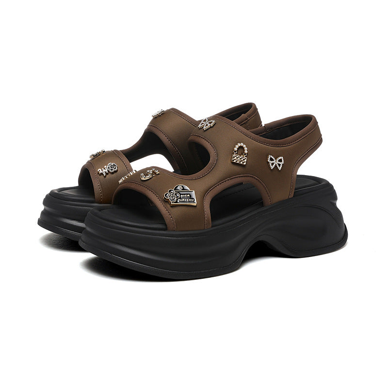 Women's & Men's Summer Outer Wear Platform Fashion Velcro Roman Open Sandals
