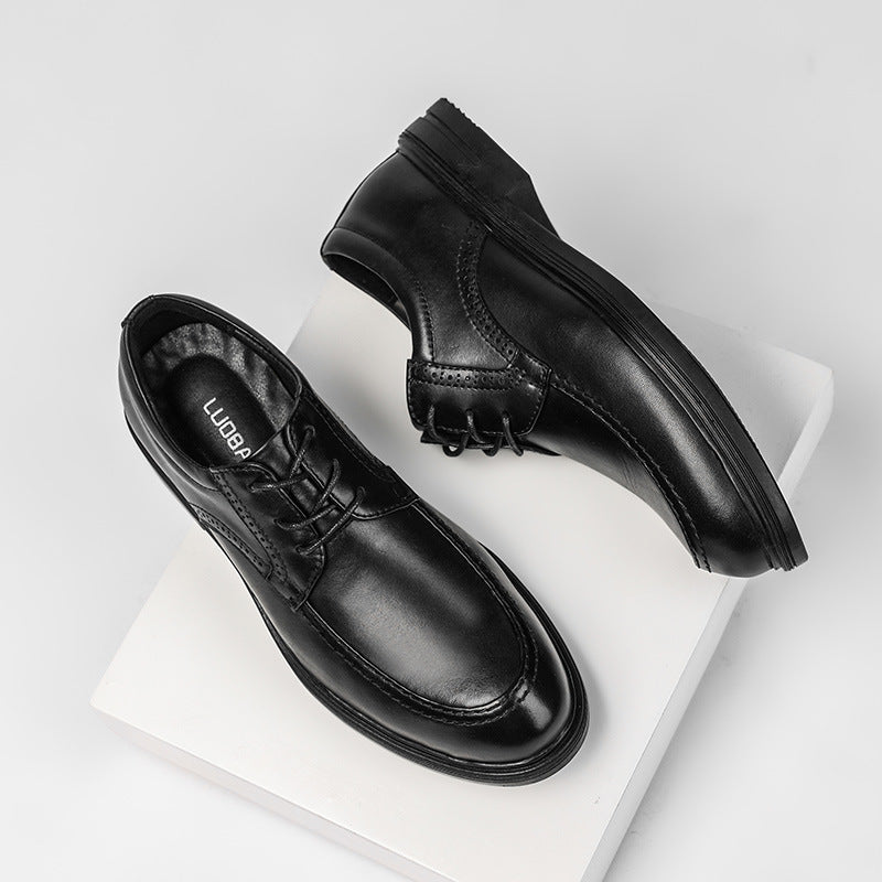Men's Large Size Soft Bottom British Business Leather Shoes