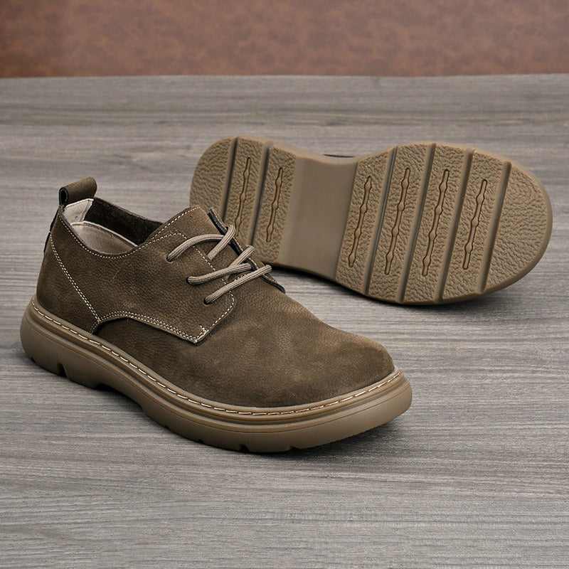 Men's First Layer Cowhide Slip-on Lofter British Men's Casual Leather Shoes