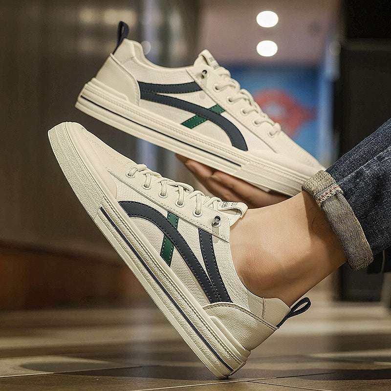 Men's Autumn Plus Size Widened Green Fashion Sneakers