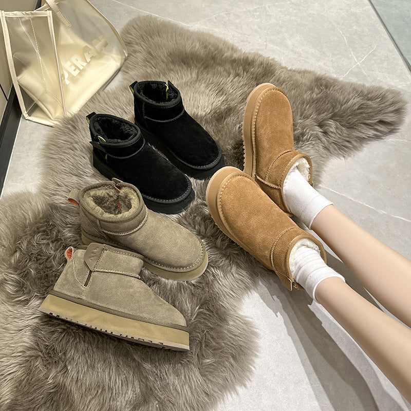Women's Thickening Thermal Cotton Winter Height Increasing Mini Snow Boots