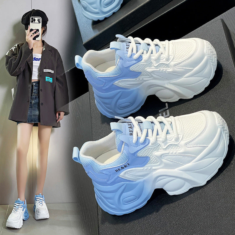 Women's Dad Spring Small Versatile Platform Hidden Heels