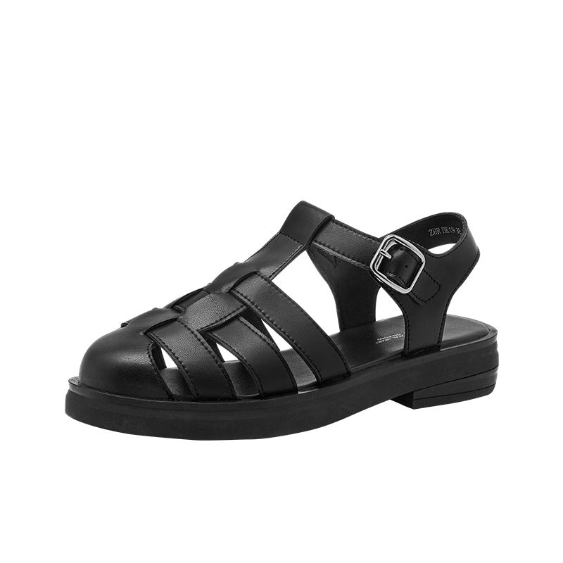 Women's Summer Fashion Woven Roman Flat Toe Sandals