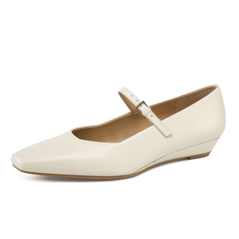 Julia Hull Sheep Fashionable Pointed Toe Strap Wedge Women's Shoes