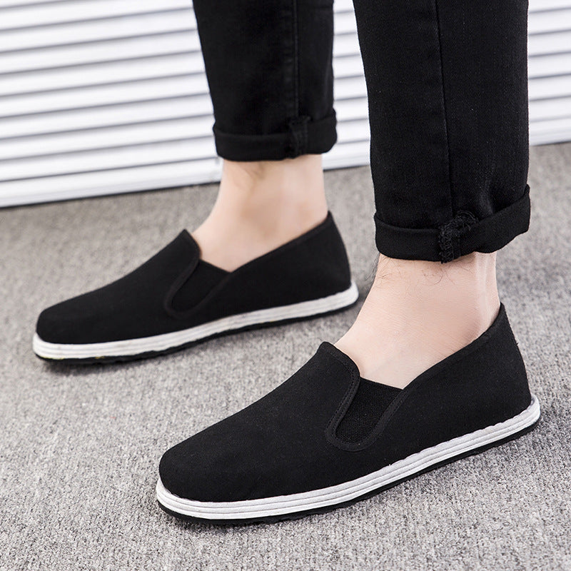 Men's Cloth Breathable Sweat Absorbing Rubber Sole Handmade Strong Men's Shoes