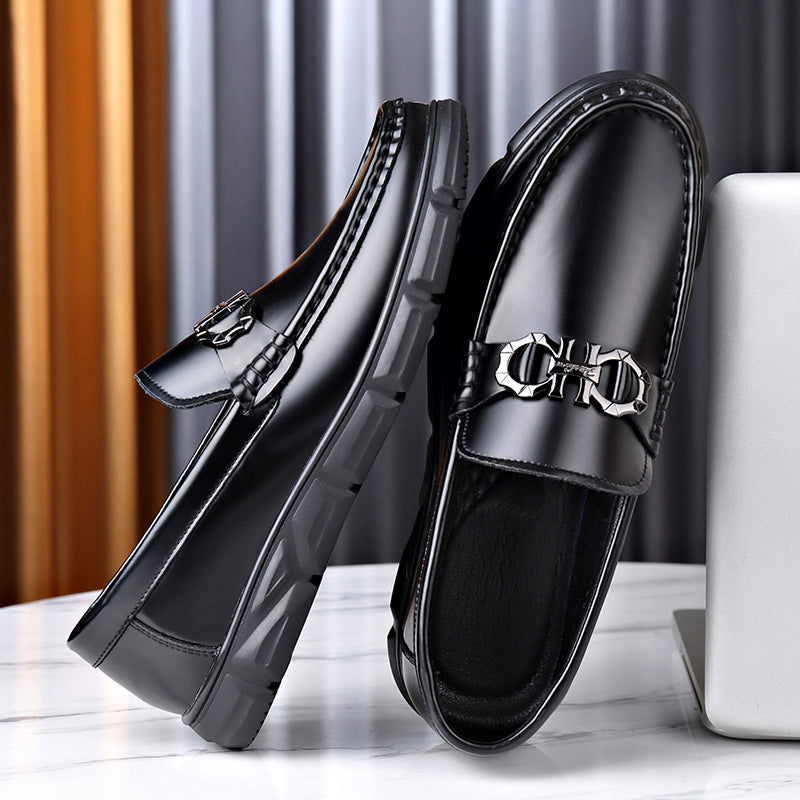 Men's Cowhide Soft Bottom Leisure Driving One Loafers