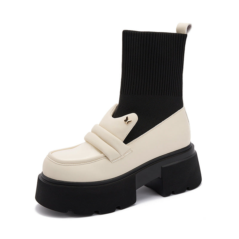 Women's Platform Spring Elastic Socks Slip-on Chunky Loafers