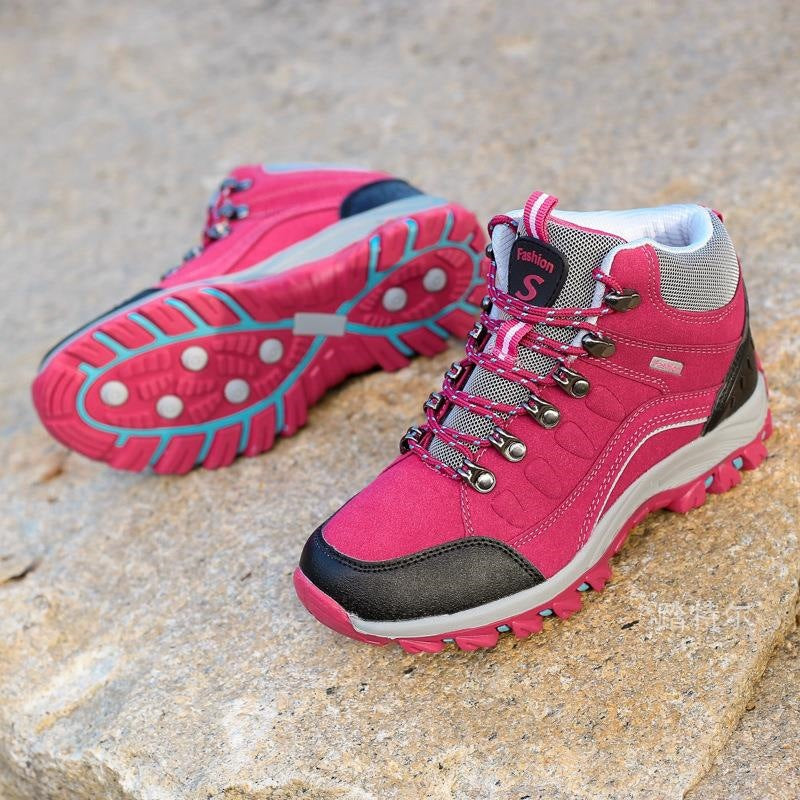 Women's & Men's Fleece-lined Couple Plus Size Hiking Outdoor Snow Boots