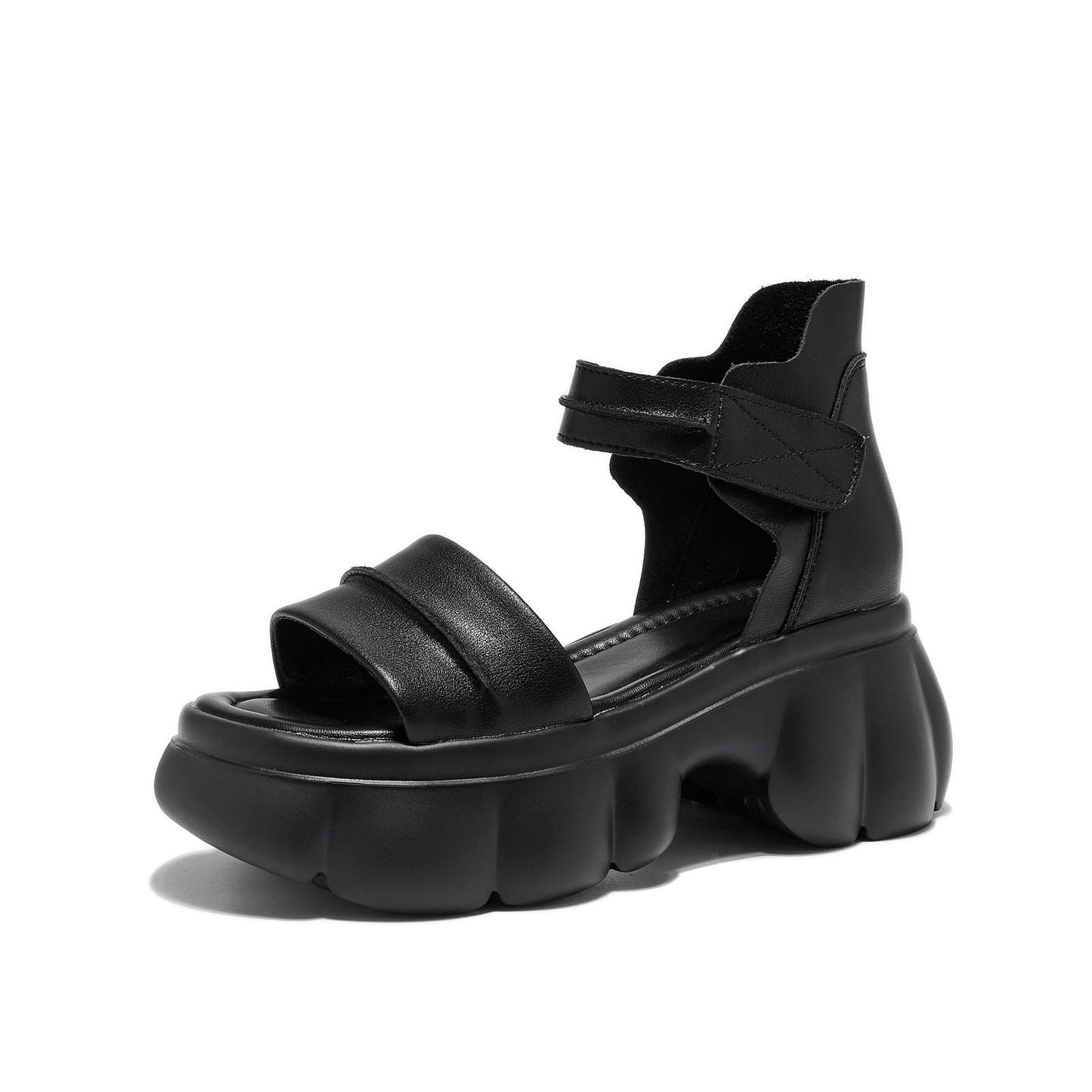 Women's Roman Summer Retro Velcro Platform Muffin Outer Sandals