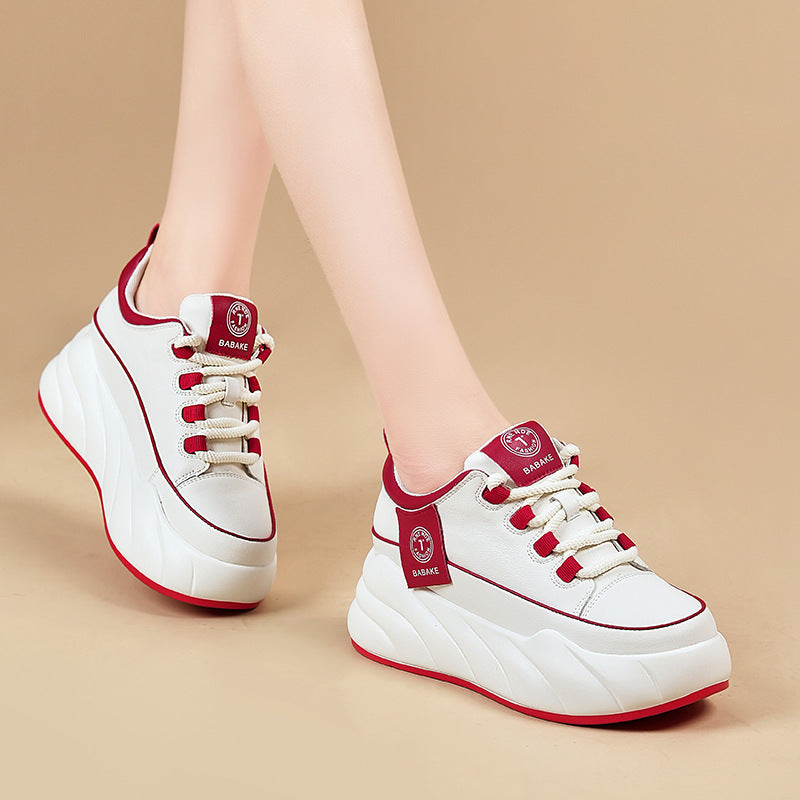 Women's Autumn Thick-soled Korean Style Versatile Small Height Casual Shoes