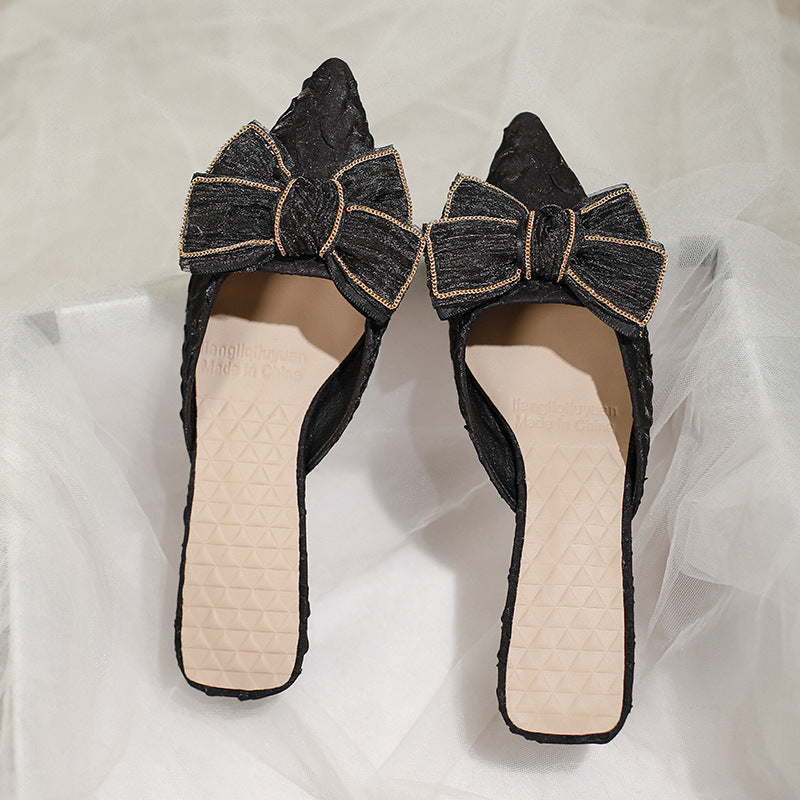 Women's Closed Toe Half Outer Wear Summer Heels
