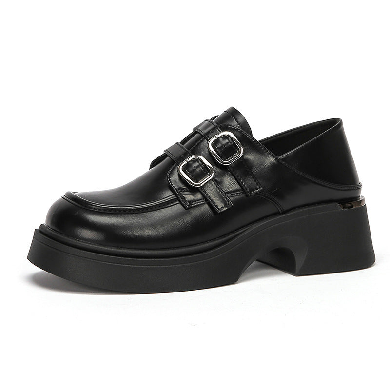Women's British Style Mary Jane Chunky Heightened Loafers