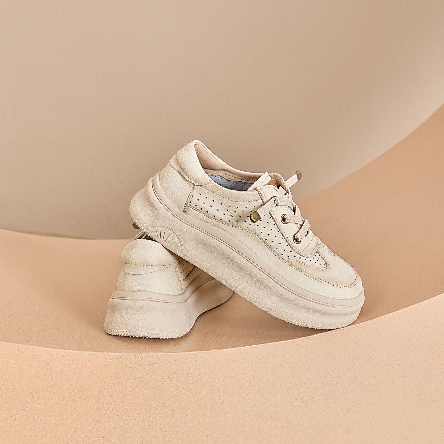 Women's Platform White Early Autumn Korean Fashion Casual Shoes