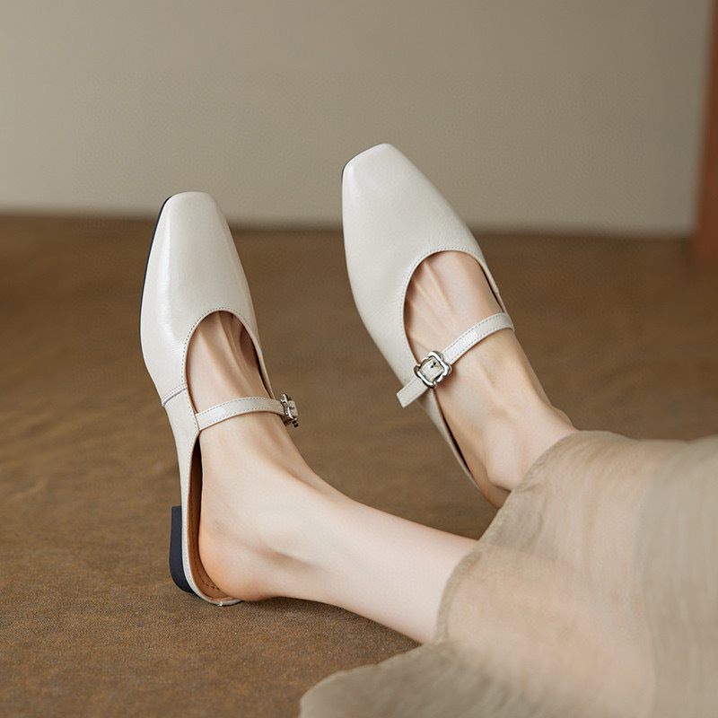 Women's Summer Gold Sier Closed Toe Flat Sandals