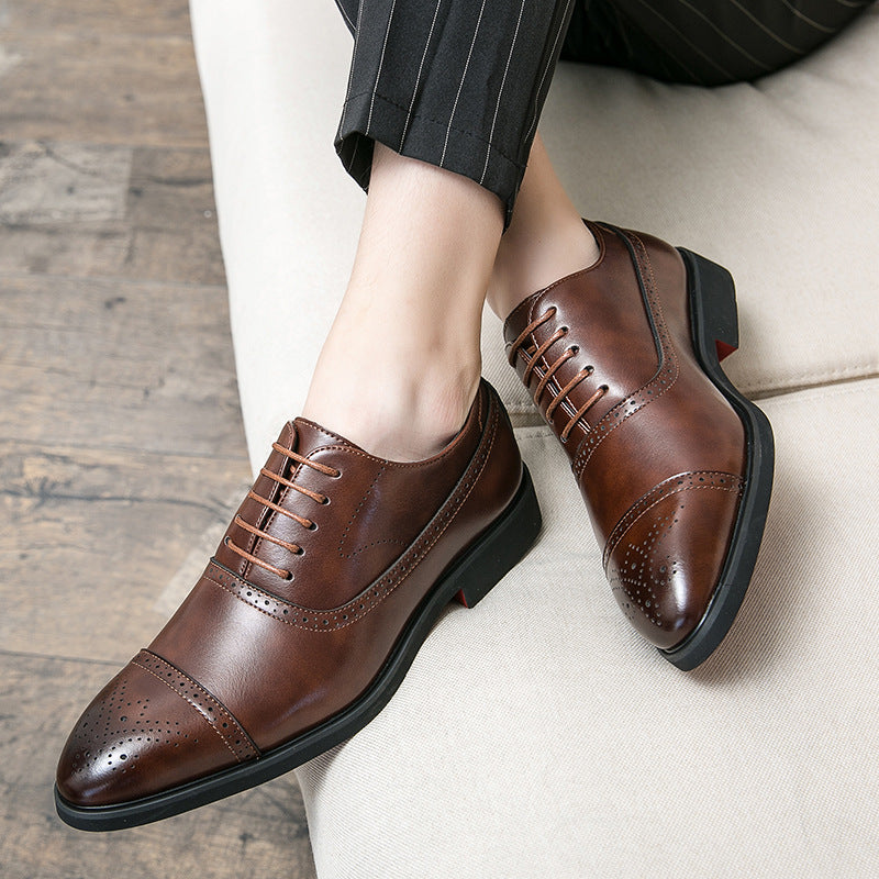 Men's Pointed Toe British Style Hairstyle Office Loafers