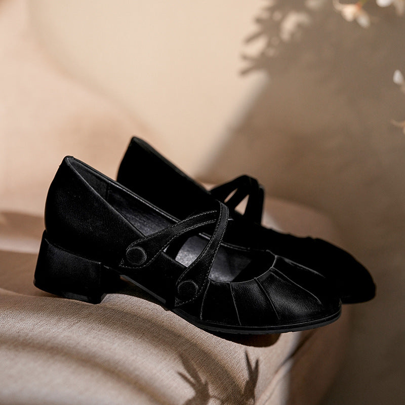 Women's Style Vintage Mary Jane Round Head Women's Shoes