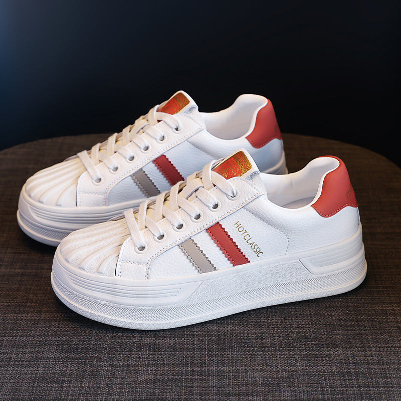 Women's White Platform Sports Board Spring Versatile Casual Shoes