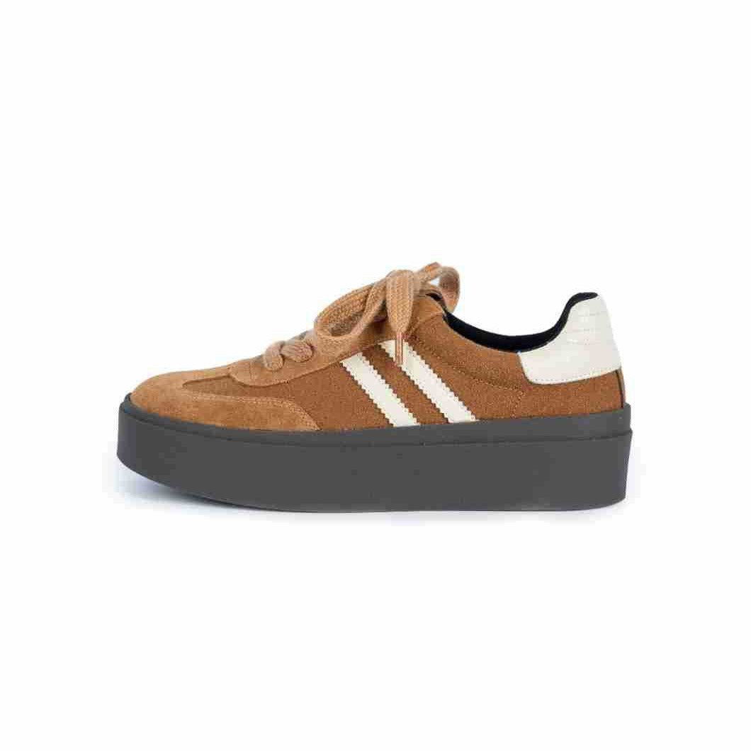 Women's Increasing White Color Matching Round Toe Casual Shoes