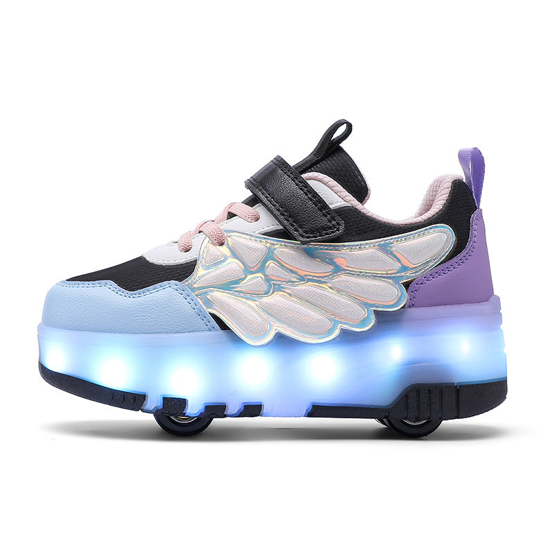 Children's Luminous Pairs Of Wings Single Skate Kid's Sneakers