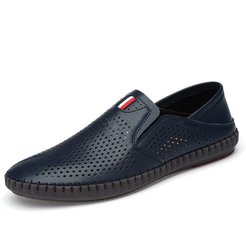 Men's Summer Soft Bottom Outdoor Breathable Hollow Perforated Casual Shoes