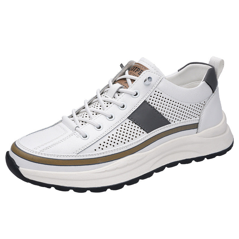 Men's White Driving Slip-on Sports Hollow Hole Loafers