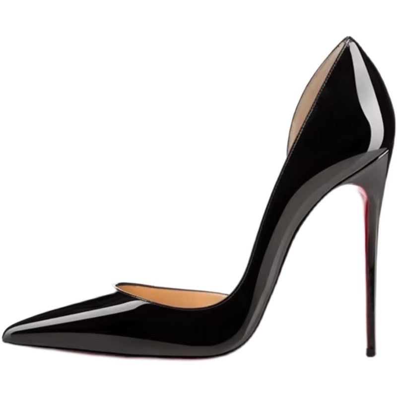 Women's Sheepskin Pumps Pointed Toe Sexy Nude Stiletto Women's Fashion Shoes