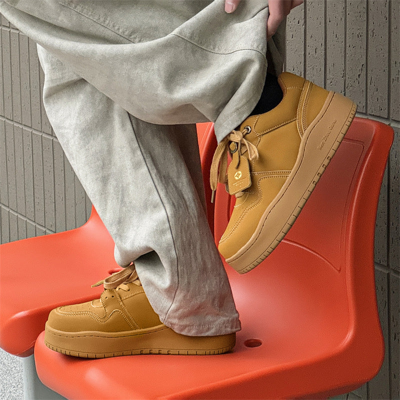 Women's & Men's Thick Sole Height Increasing Couple Niche Sneakers