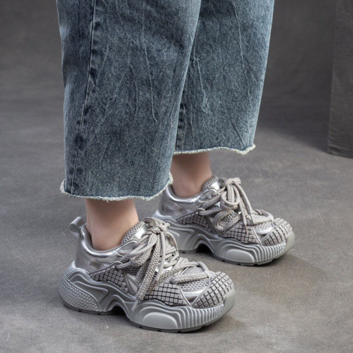 Women's Thick Bottom Dad Spring Breathable Comfortable Sneakers