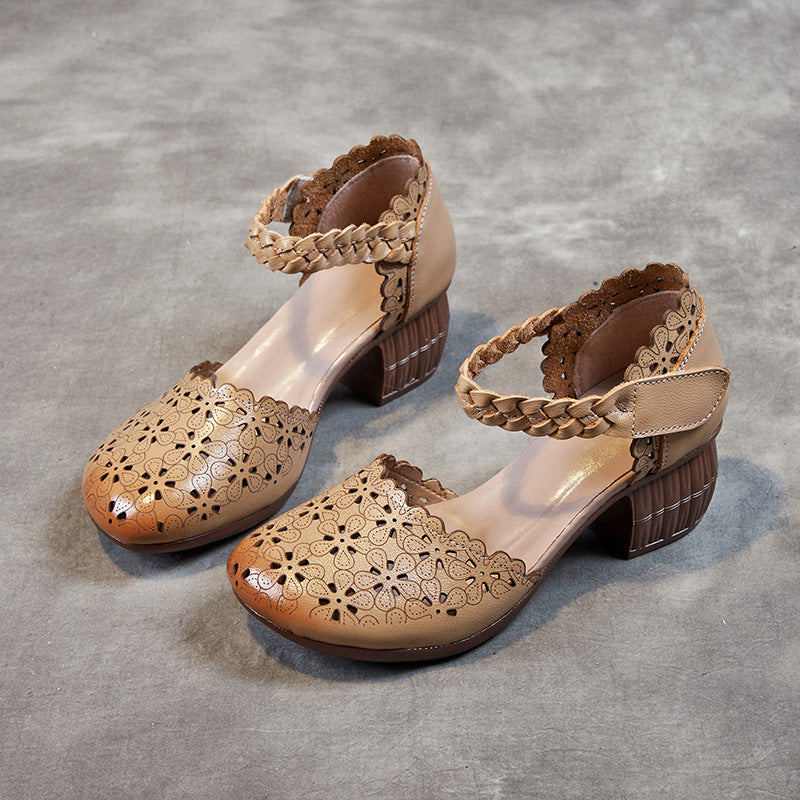 Women's & Men's Outer Wear First Layer Cowhide Mother Chunky Men's Shoes