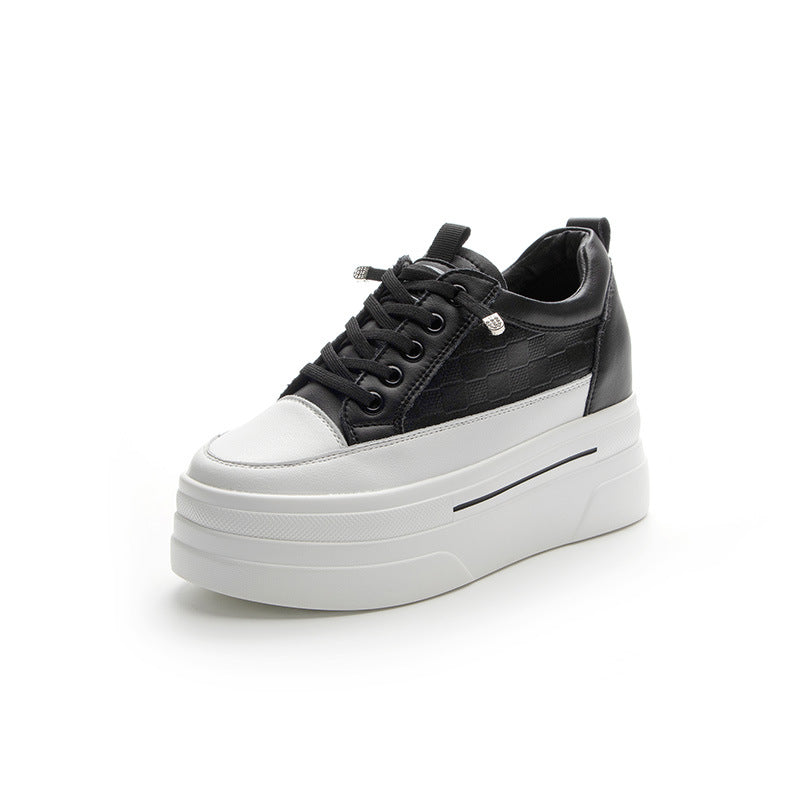 Women's Four Thick-soled High Hidden White Thin Casual Shoes
