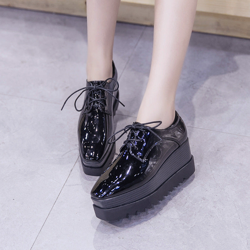Women's Muffin Thick Bottom Autumn Korean Style Square Casual Shoes