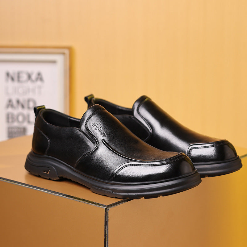 Men's Spring Genuine Soft Bottom Business Leather Shoes