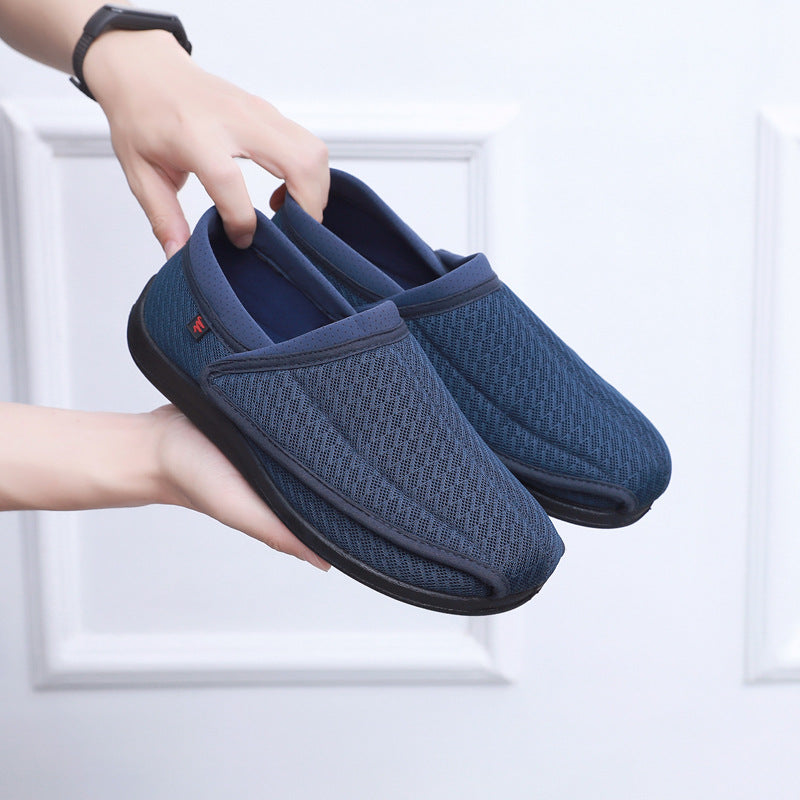 Mesh Widened Fat Adjustable Comfortable Flat Canvas Shoes