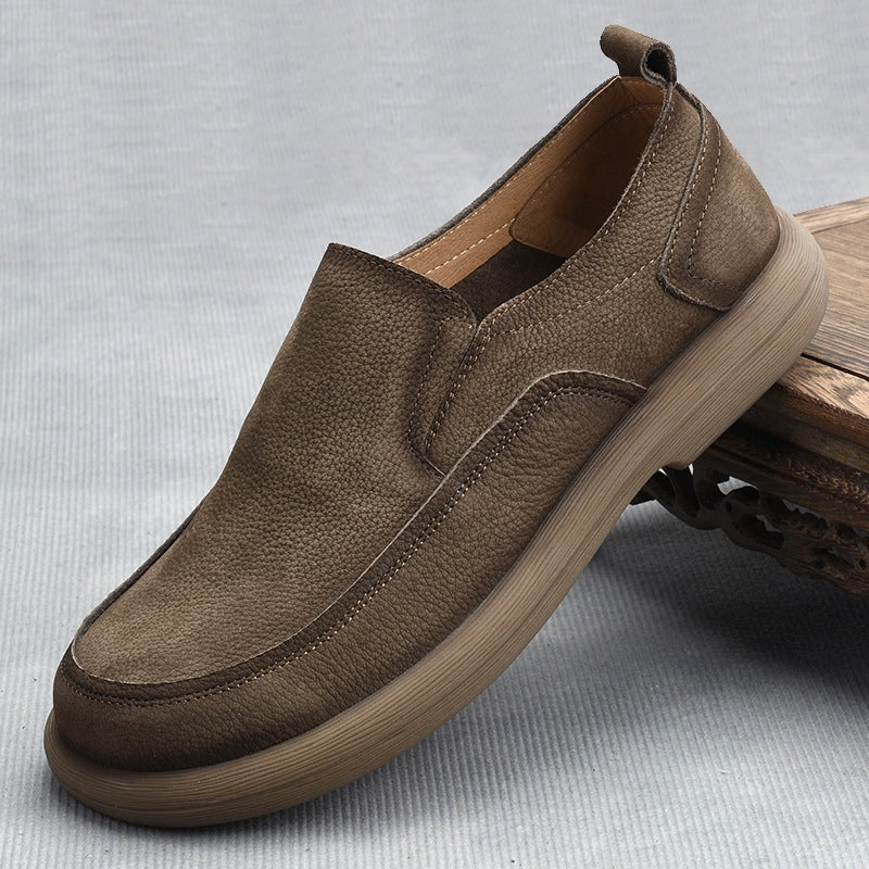 Men's Slip-on First Layer Cowhide Comfortable Breathable Loafers